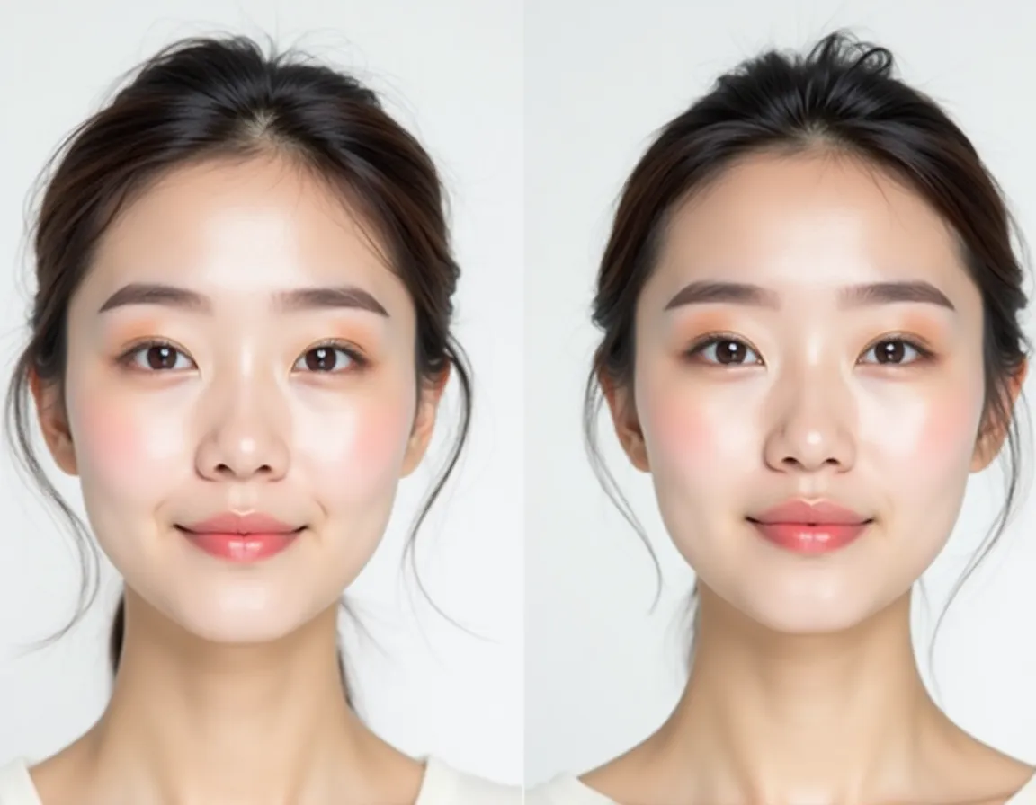 자연스러운 일자 눈썹 Before & After