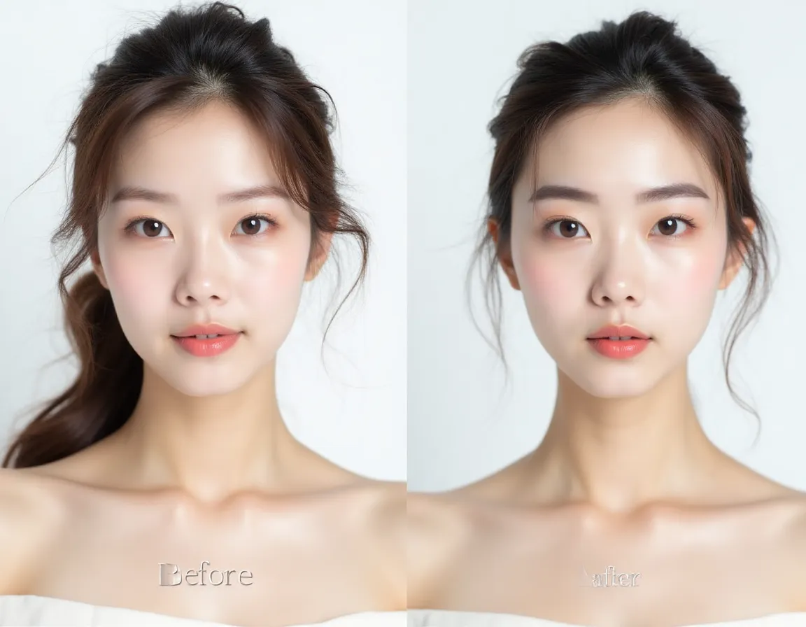 모던 각진 눈썹 Before & After