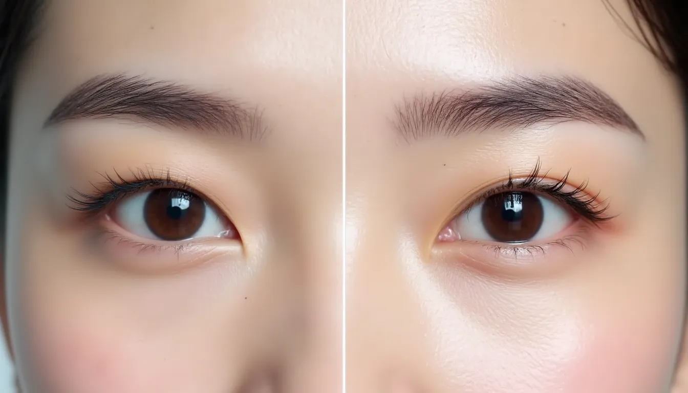 직선형 눈썹 왁싱 Before & After